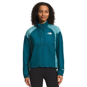 The North Face Women's Teal Hydrenaline Half Zip Windbreaker Jacket Size Small